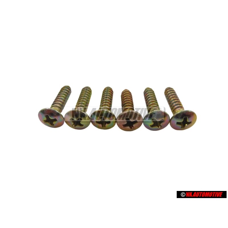 6x VW Original Vis Tole Tete Bombee Fraisee - N 0141063