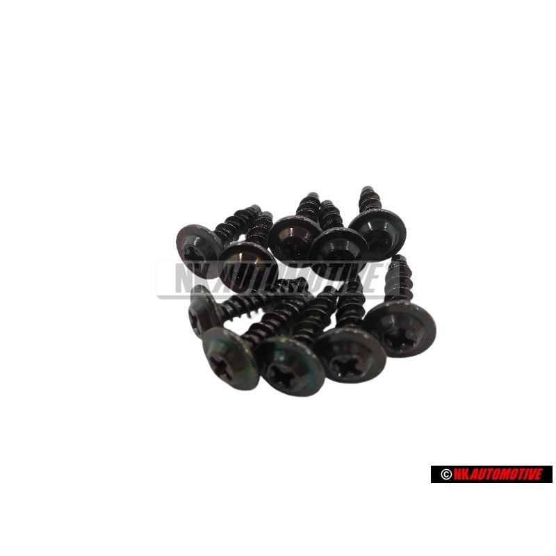 10x VW Original Vis Plastique A Tete Fendue - 433862195