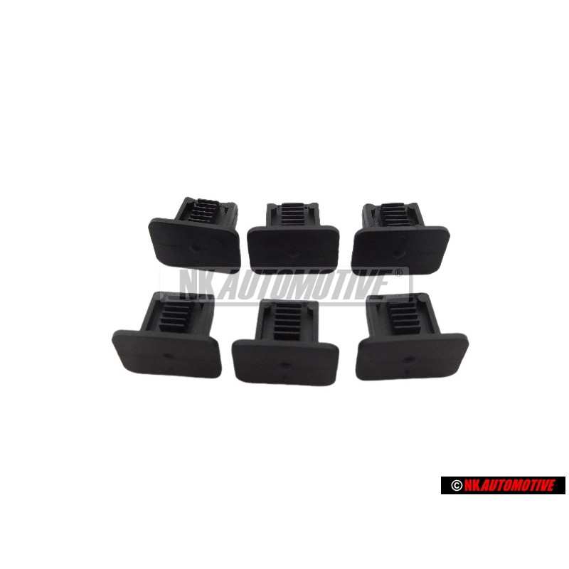 6x VW Original Clip Noir Satine - 357867646 9B9