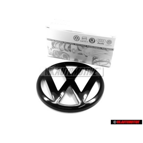 Original VW Front Grill Badge Emblem Black - 1J0853601A 041