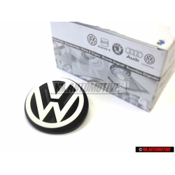 Original VW Rear Boot Badge Emblem White 50mm - 191853601B QK6