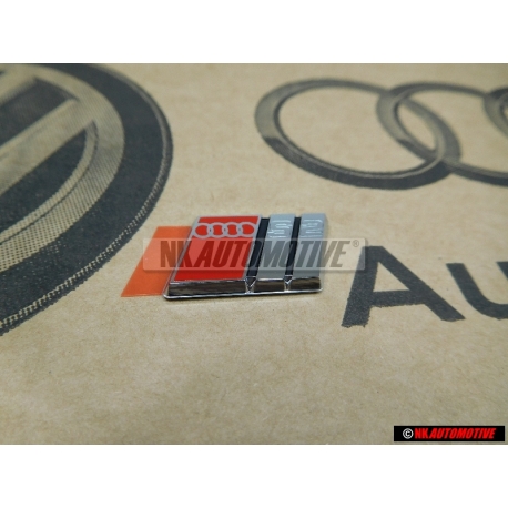 Original Audi S2 Steering Wheel Badge Emblem Chrome Red - 893419685