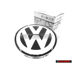Original VW Front Hood Emblem Brilliant Chrome Dolomite Grey - 1C0853617A WV9