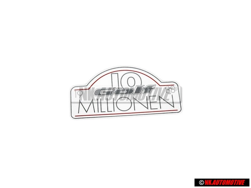 VW Original Inscription Sur Film Diamant Argent - 191853750J YG9