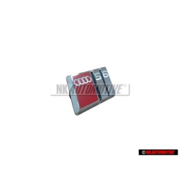 Audi Original S6 Volant Plaquette Embleme Logo Chrome Rouge - 4A0419685A