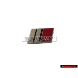 Audi Original S6 Volant Plaquette Embleme Logo Chrome Rouge - 4A0419685A