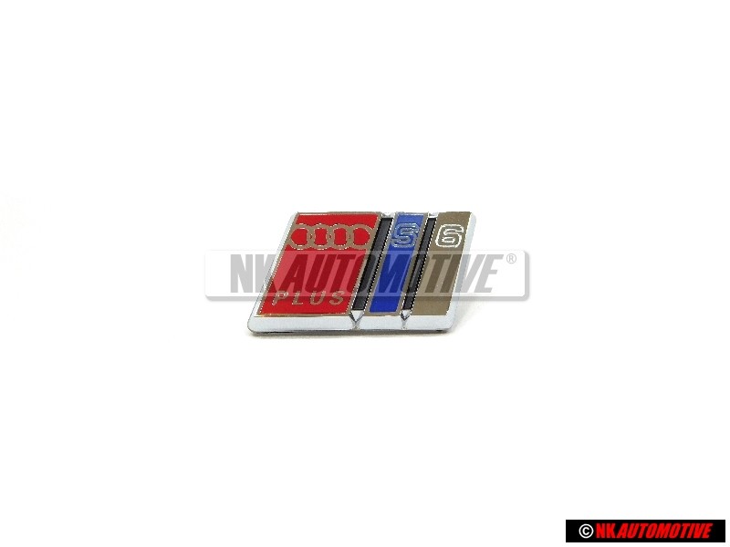 Audi Original S6 PLUS Volant Plaquette Embleme Logo Chrome Rouge - 4A0419685C