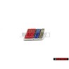 Audi Original S6 PLUS Volant Plaquette Embleme Logo Chrome Rouge - 4A0419685C