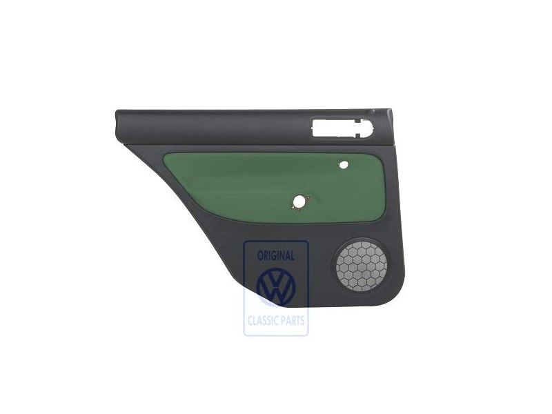 VW Original Garniture De Porte (Tissu) Noir/Vert Cosmic - 1J9867211Q KNQ