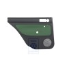 VW Original Garniture De Porte (Tissu) Noir/Vert Cosmic - 1J9867211Q KNQ
