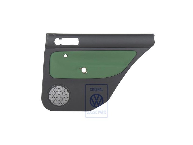 VW Original Garniture De Porte (Tissu) Noir/Vert Cosmic - 1J9867212Q KNQ