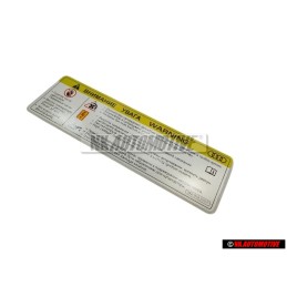 Audi Original Pl.Ident. 'Attention' Tension Elevee,Avant Toucher - 8K0010520F