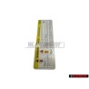 Audi Original Pl.Ident. 'Attention' Tension Elevee,Avant Toucher - 8K0010520F
