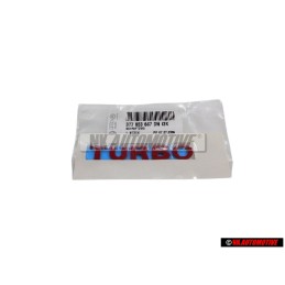 VW Original TURBO Côté Embleme Monogramme Logo Rouge - 377853687DNI3K