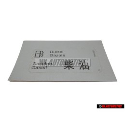 VW Original Etiquette 'Diesel-Gazole' - 068010020