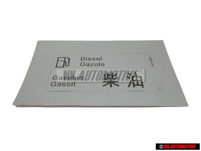 VW Original Etiquette 'Diesel-Gazole' - 068010020