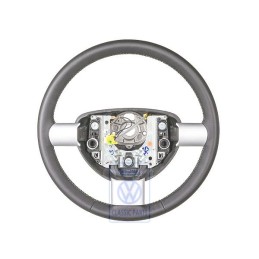VW Original Volant De Direction (Cuir) Noir/Vert Cyber - 1C0419091BBNGA