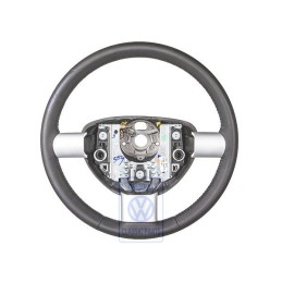 VW Original Volant De Direction (Cuir) Noir/Bleu Mecato - 1C0419091BBNMA