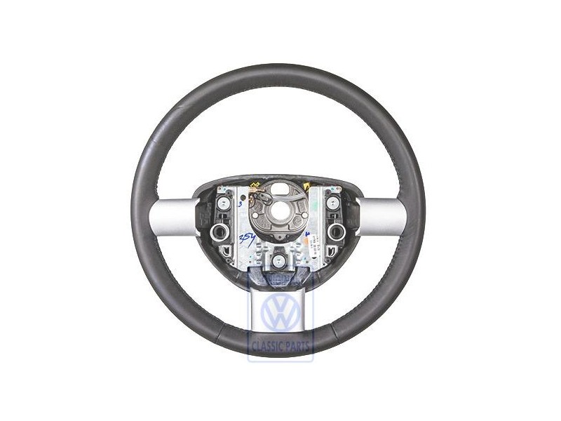 VW Original Volant De Direction (Cuir) Noir/Bleu Mecato - 1C0419091BBNMA