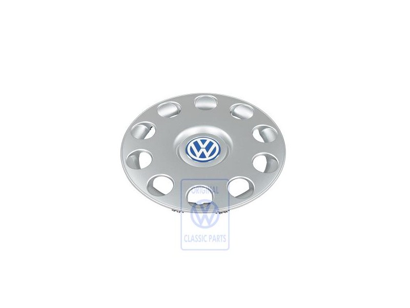 VW Original Enjoliveur De Roue Argent Brillant/Bleu/Blanc - 1C0601147E HRN