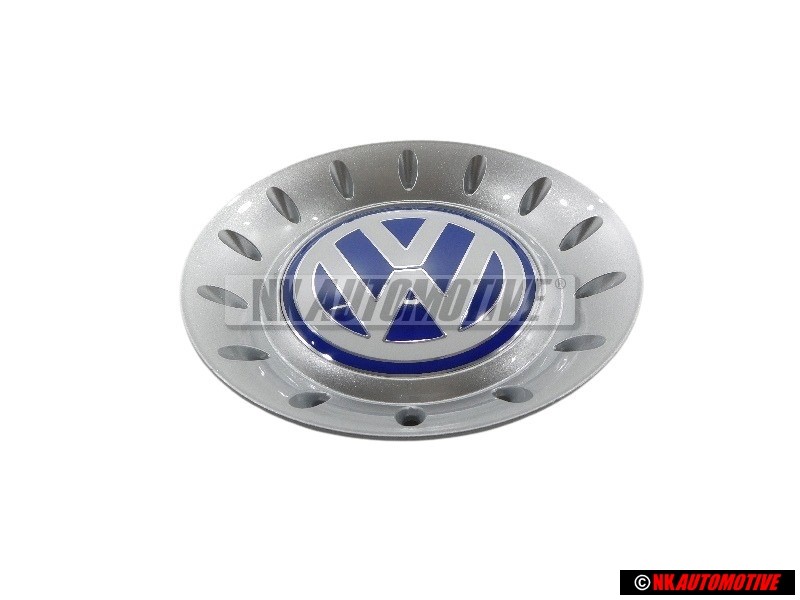 VW Original Enjoliveur De Roue Argent Brillant/Bleu/Blanc - 1C0601149C GTT