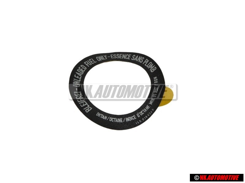VW Original Etiquette Unleaded Fuel Only - 155010001C