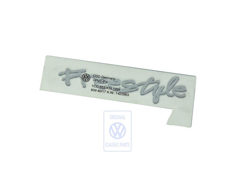 VW Original Inscription Sur Film Argent - 1C0853433 1W4