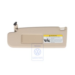 VW Original Pare-Soleil Avec Miroir Courtoisie Et Cache Cream - 1C0857551E 2J6