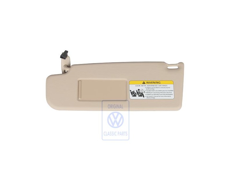 VW Original Pare-Soleil Avec Miroir Courtoisie Et Cache Cream - 1C0857551E 2J6