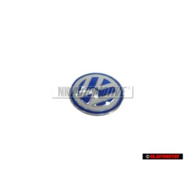 VW Original Clé Embleme Logo Bleu Blanc - 3B0837891