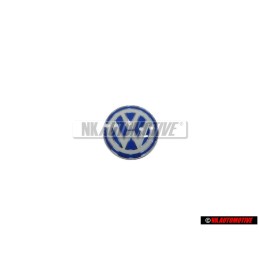 VW Original Clé Embleme Logo Bleu Blanc - 3B0837891