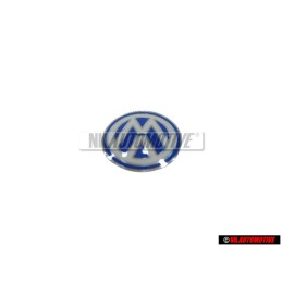 VW Original Clé Embleme Logo Bleu Blanc - 3B0837891