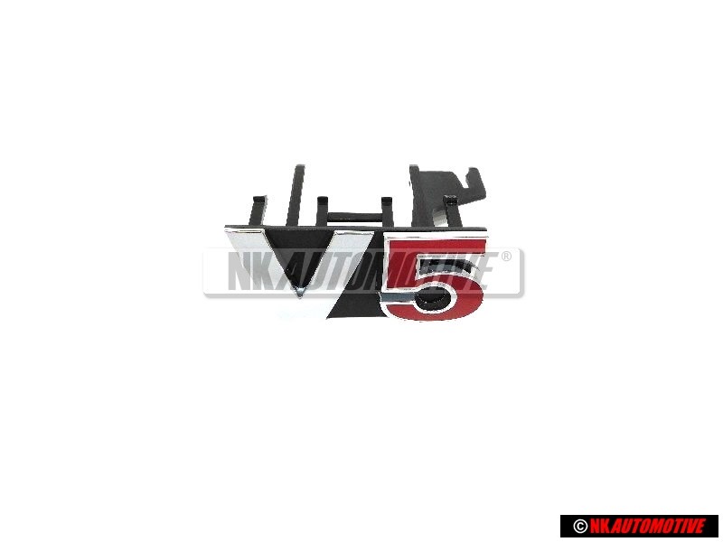 VW Original V5 Avant Embleme Monogramme Logo Chrome Rouge - 1J6853679B GQF