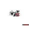 VW Original V5 Avant Embleme Monogramme Logo Chrome Rouge - 1J6853679B GQF