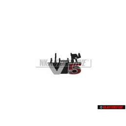 VW Original V5 Avant Embleme Monogramme Logo Chrome Rouge - 1J6853679B GQF