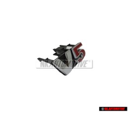 VW Original V5 Avant Embleme Monogramme Logo Chrome Rouge - 1J6853679B GQF