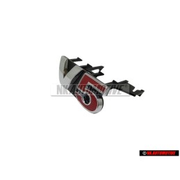 VW Original V5 Avant Embleme Monogramme Logo Chrome Rouge - 1J6853679B GQF