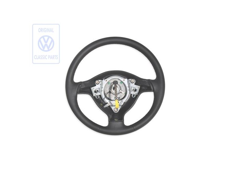 VW Original Volant De Direction (Cuir) Noir/Orange Tropic - 1E0419091E HCB