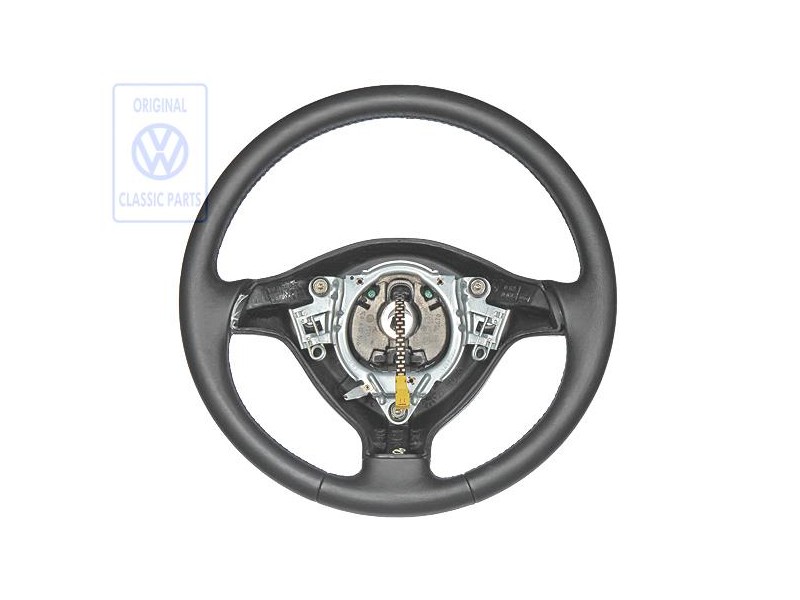 VW Original Volant De Direction (Cuir) Noir - 1E0419091F E74