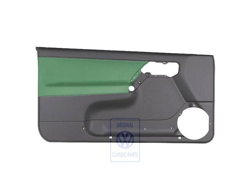 VW Original Garniture De Porte (Tissu) Noir/Vert Cosmic - 1E0867011ANHFQ