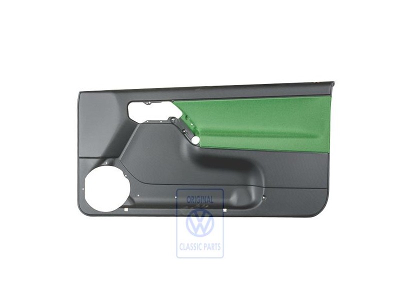 VW Original Garniture De Porte (Tissu) Noir/Vert Cosmic - 1E0867012AKHFQ
