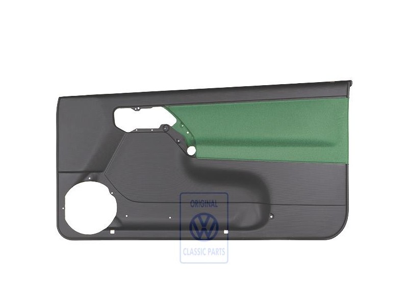 VW Original Garniture De Porte (Tissu) Noir/Vert Cosmic - 1E0867012ANHFQ
