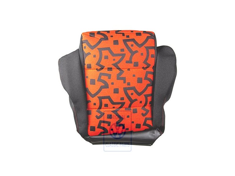 VW Original Garniture De Siege (Tissu) Noir/Orange Tropic - 1E0881405H FVQ