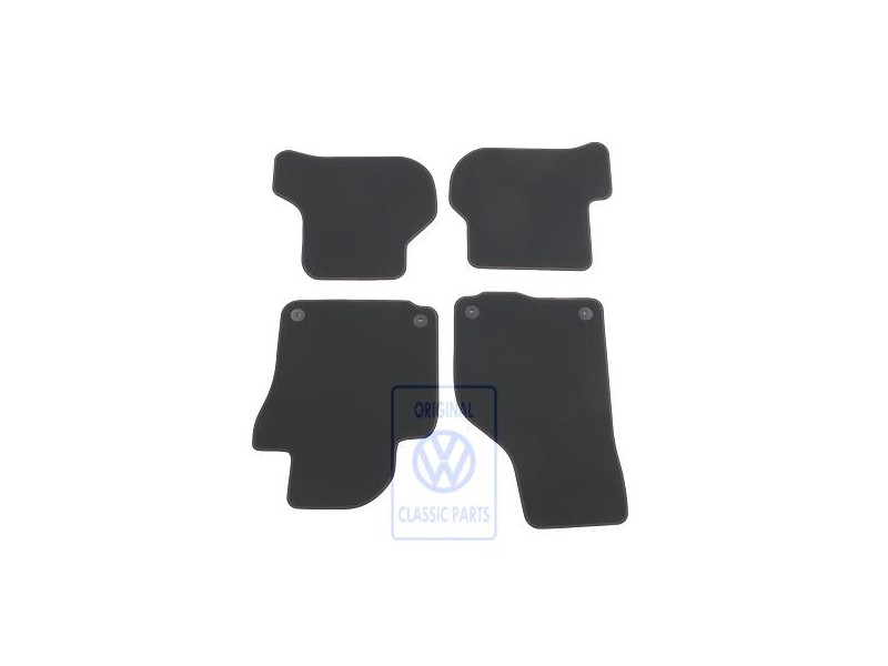 VW Original 1 Serie Tapis Noir/Noir/Orange - 1K1863011R EUJ