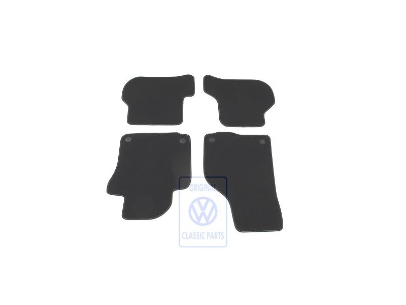 VW Original 1 Serie Tapis Noir/Gris Argent - 1K1863011R RII
