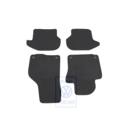 VW Original 1 Serie Tapis Noir/Chocolat - 1Q1863011D OUX