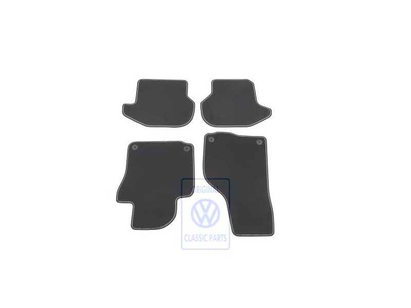 VW Original 1 Serie Tapis Noir Titane/Beige Poivre - 1Q1863011D OUY