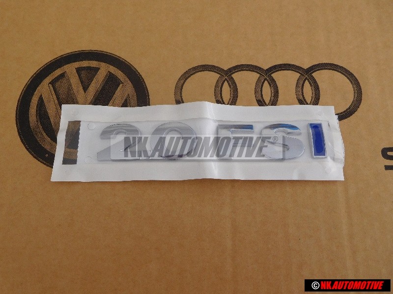 VW Original 2.0 FSI Arrière Embleme Monogramme Logo Chrome Bleu - 1T0853675 HCE