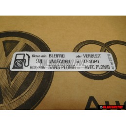 VW Original Plaque D'Identification Octane Min. 