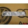 VW Original Plaque D'Identification Octane Min. 